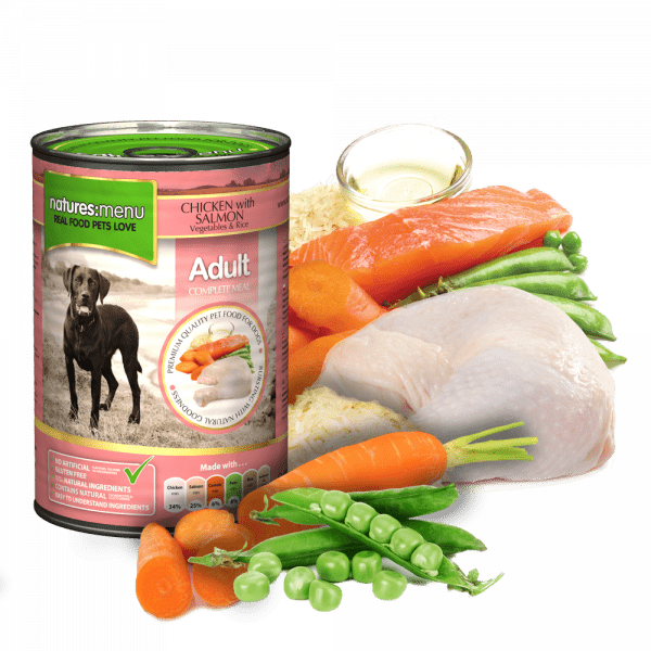 Natures Menu Dog Food Can Chicken with Salmon 12 x 400g Barehams Pet