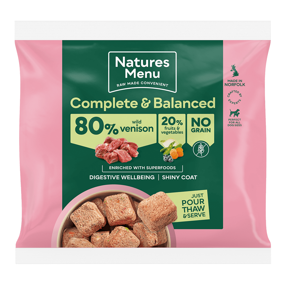 Natures Menu Nuggets 80/20 Wild Venison 1kg Barehams Pet and Garden Store